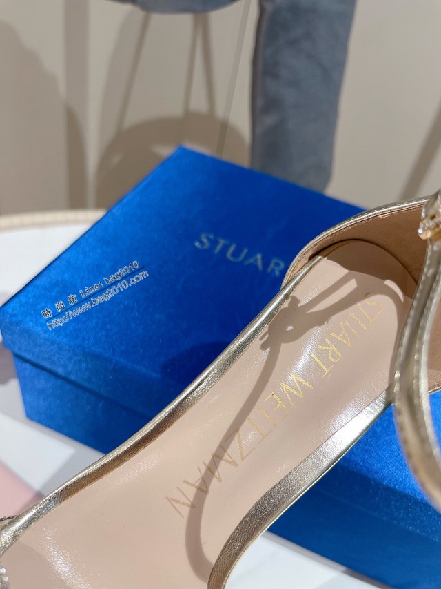 STUART WEITZMAN的經典款高跟涼鞋 2022最新鑽條編織涼鞋 dx3068